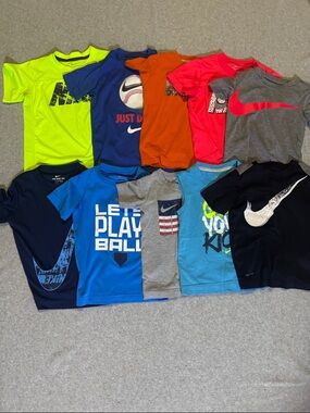 Nike Boys 4T Assorted Short Sleeve Graphic Tee Bundle (10 Total!)